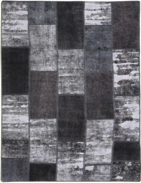 Patchwork Carpet 232 x 145 black