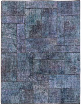 Patchwork Carpet 208 x 145 purple 