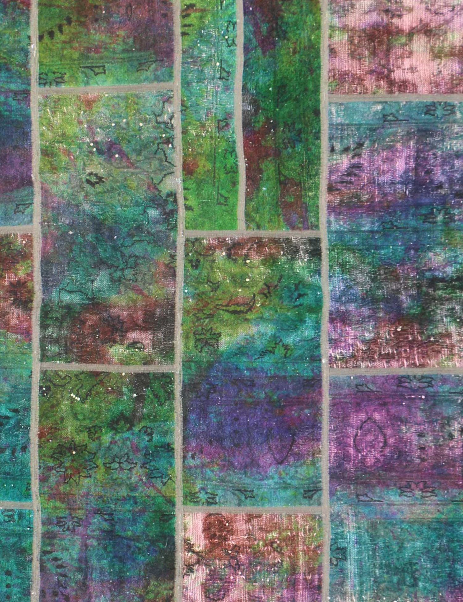 Tappeto Patchwork  verde <br/>246 x 169 cm
