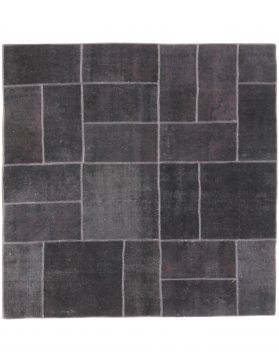 Vintage Teppich 210 x 210 schwarz