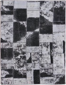 Patchwork Carpet 240 x 150 black