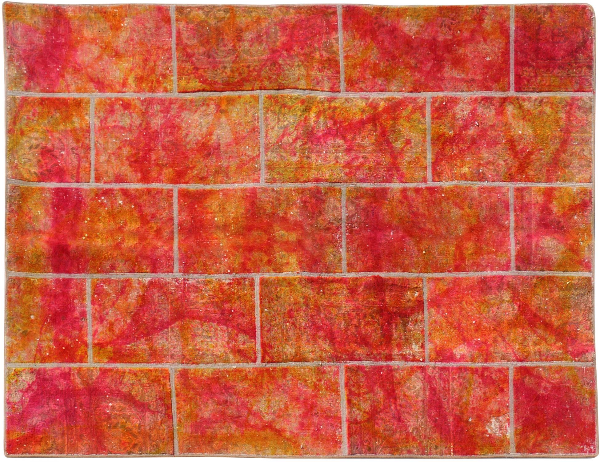 Tappeto Patchwork  arancione <br/>247 x 174 cm