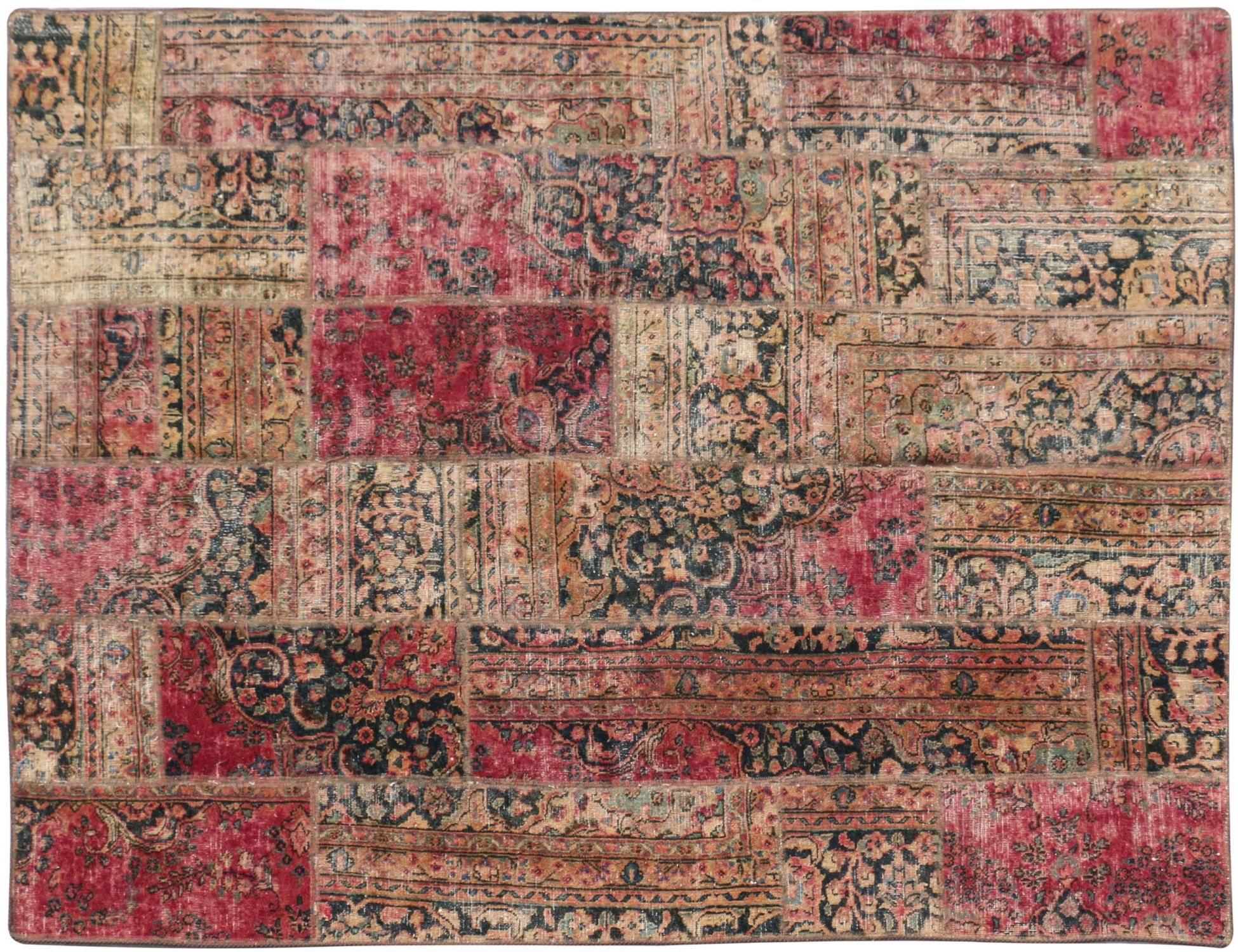 Patchwork Tapijt  multi kleur <br/>243 x 185 cm