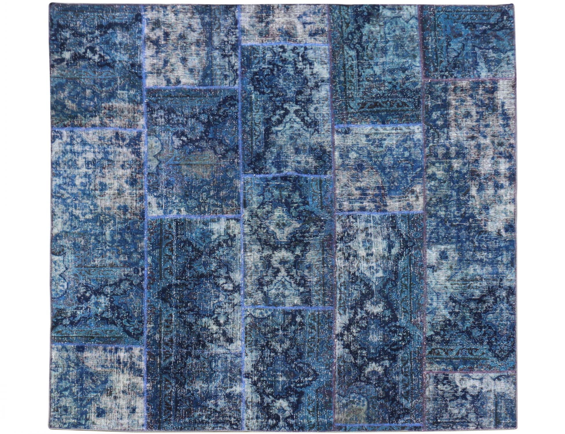 Tappeto Patchwork  blu <br/>250 x 250 cm