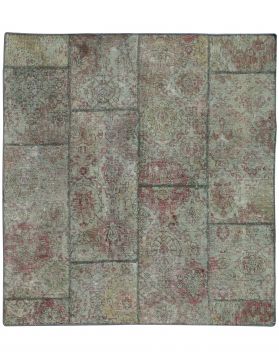 Patchwork Carpet 157 x 157 green 