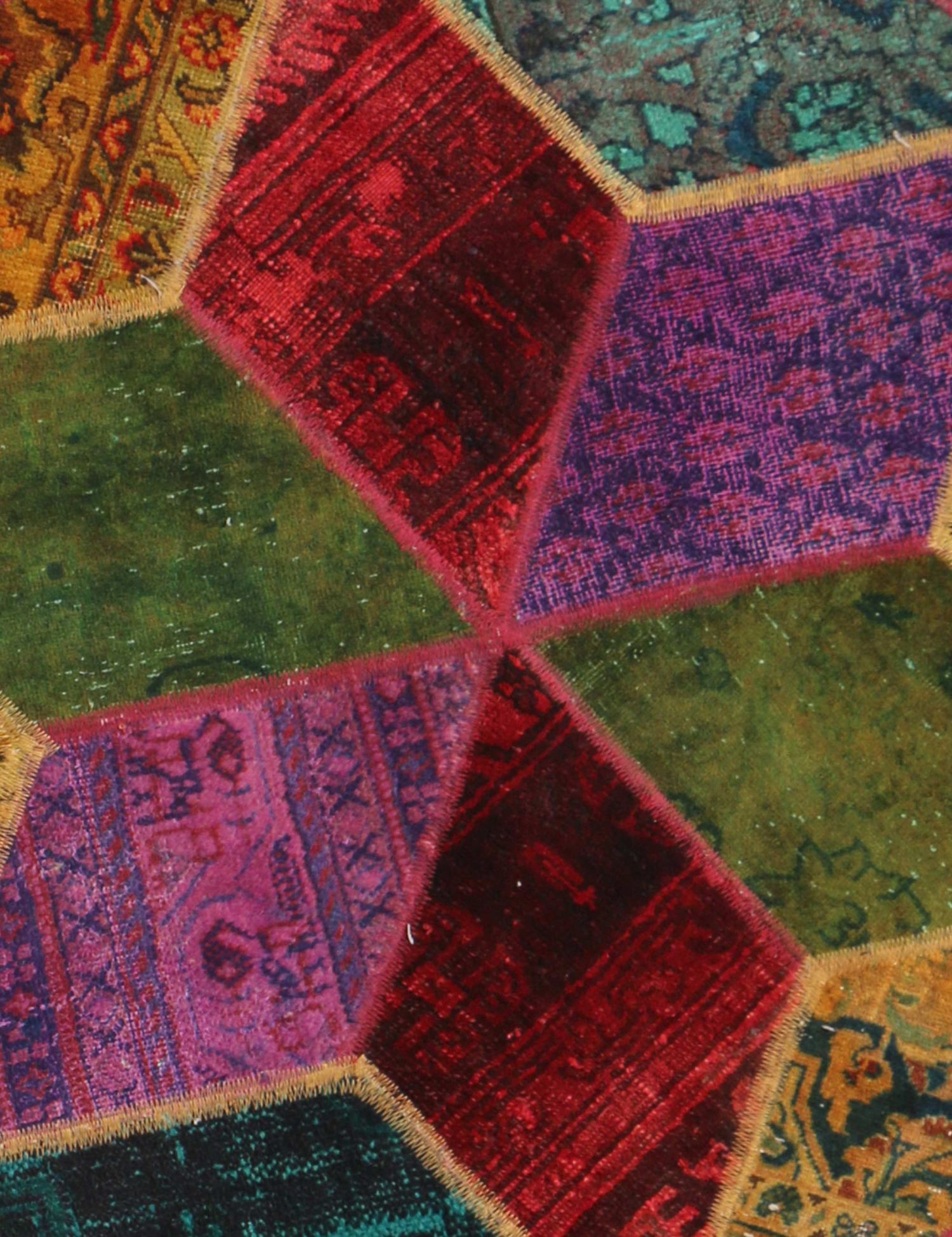 Vintage Teppich  mehrfarbig <br/>100 x 100 cm
