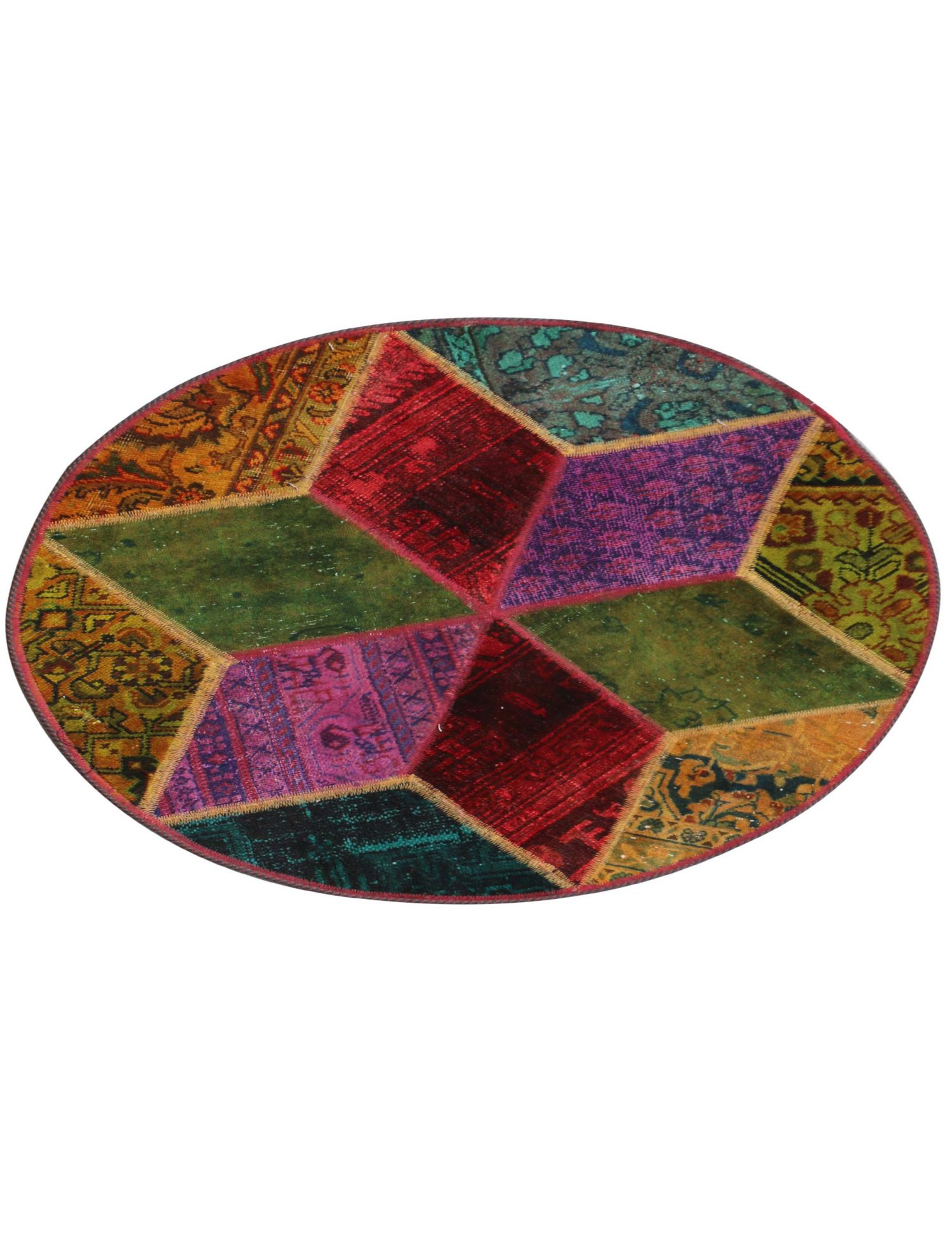 Tappeto Patchwork  multicolore <br/>100 x 100 cm