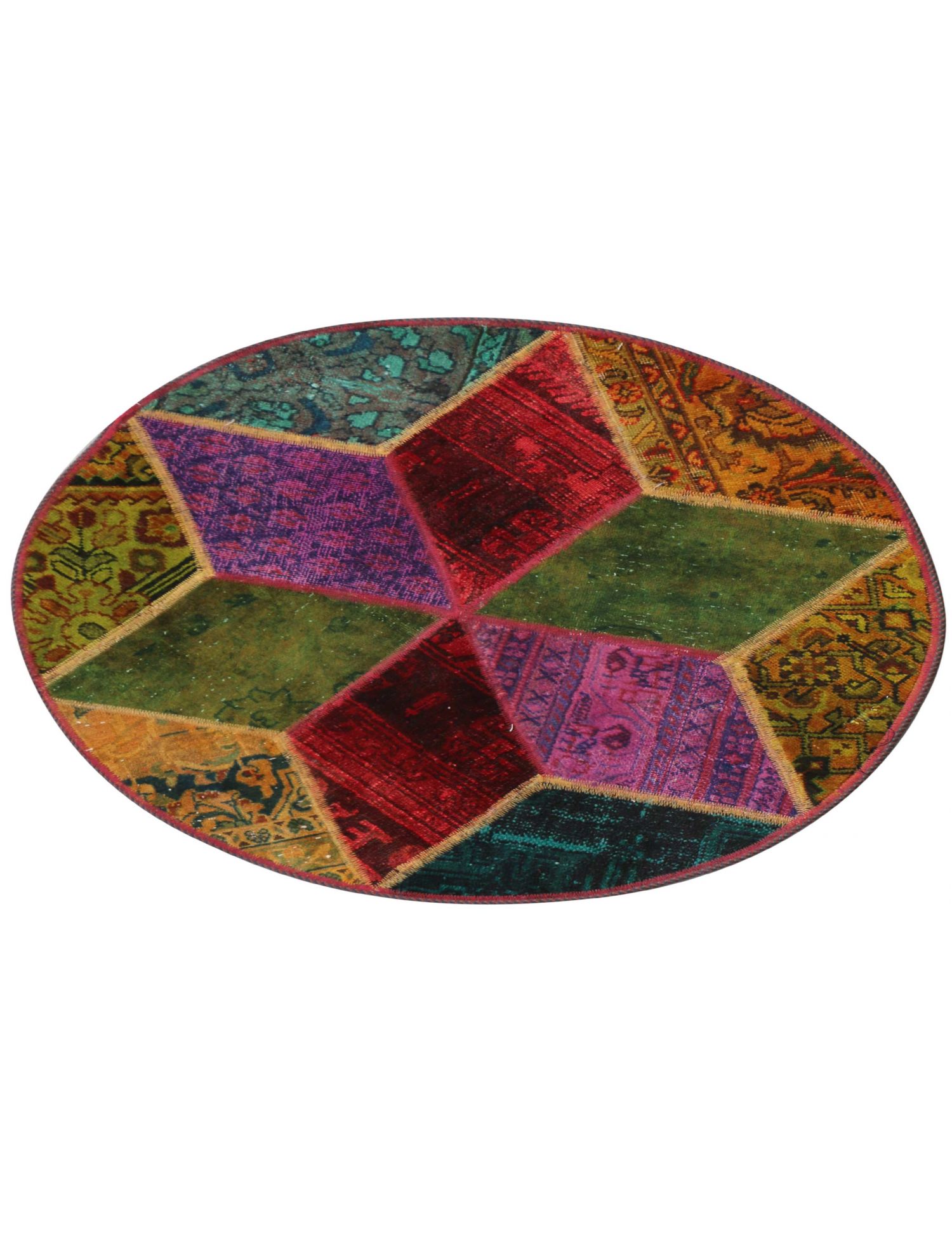 Tappeto Patchwork  multicolore <br/>100 x 100 cm