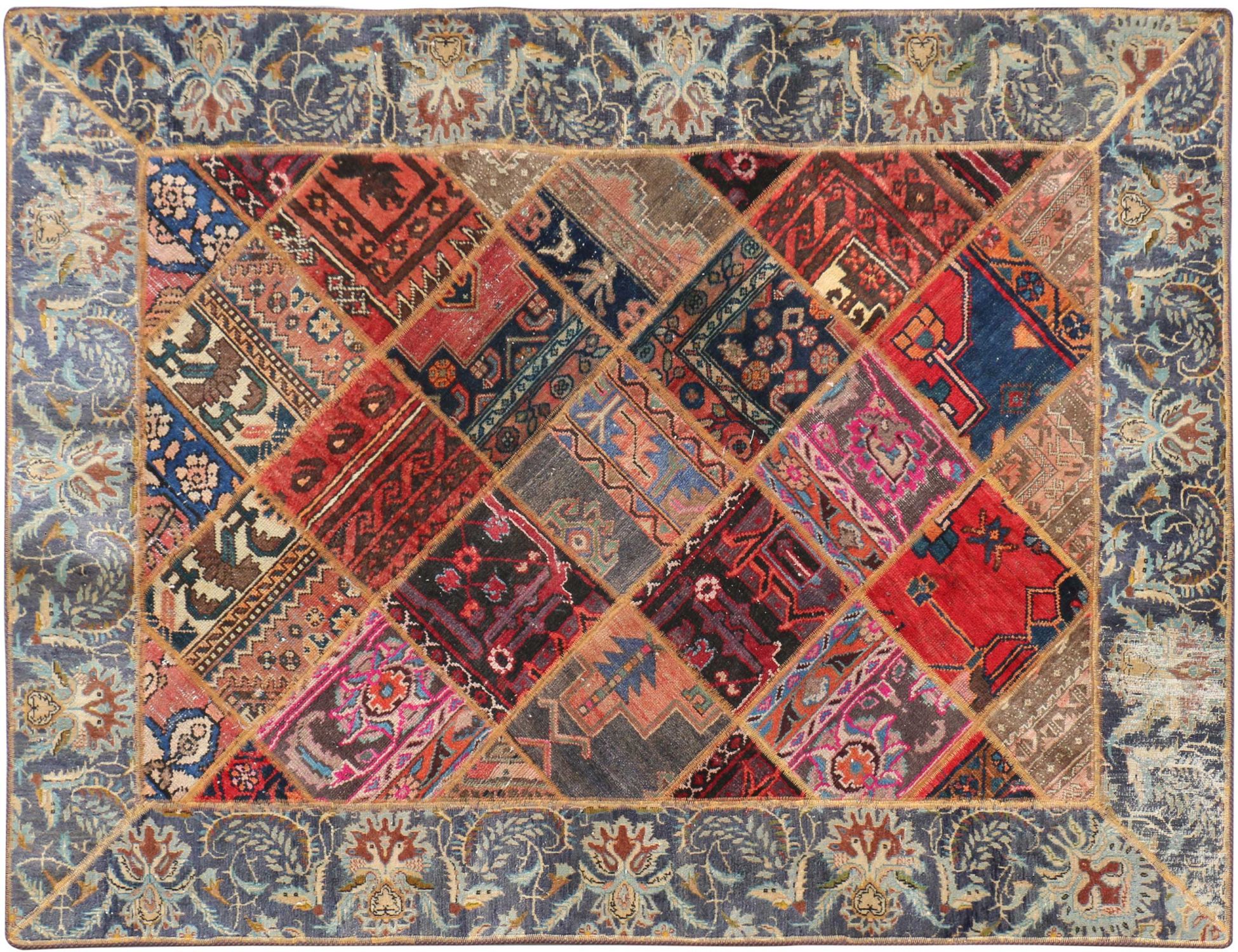 Vintage Teppich  mehrfarbig <br/>213 x 145 cm