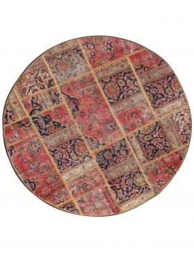 Patchwork tæppe 151 x 151 multifarvet