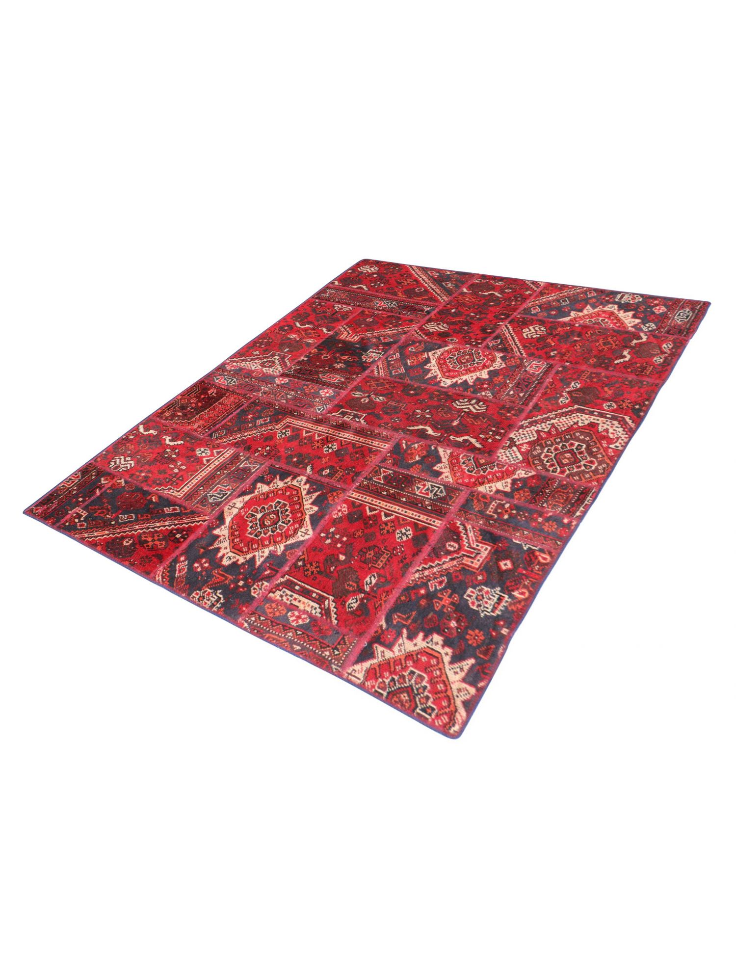 Tappeto Patchwork  rosso <br/>202 x 148 cm