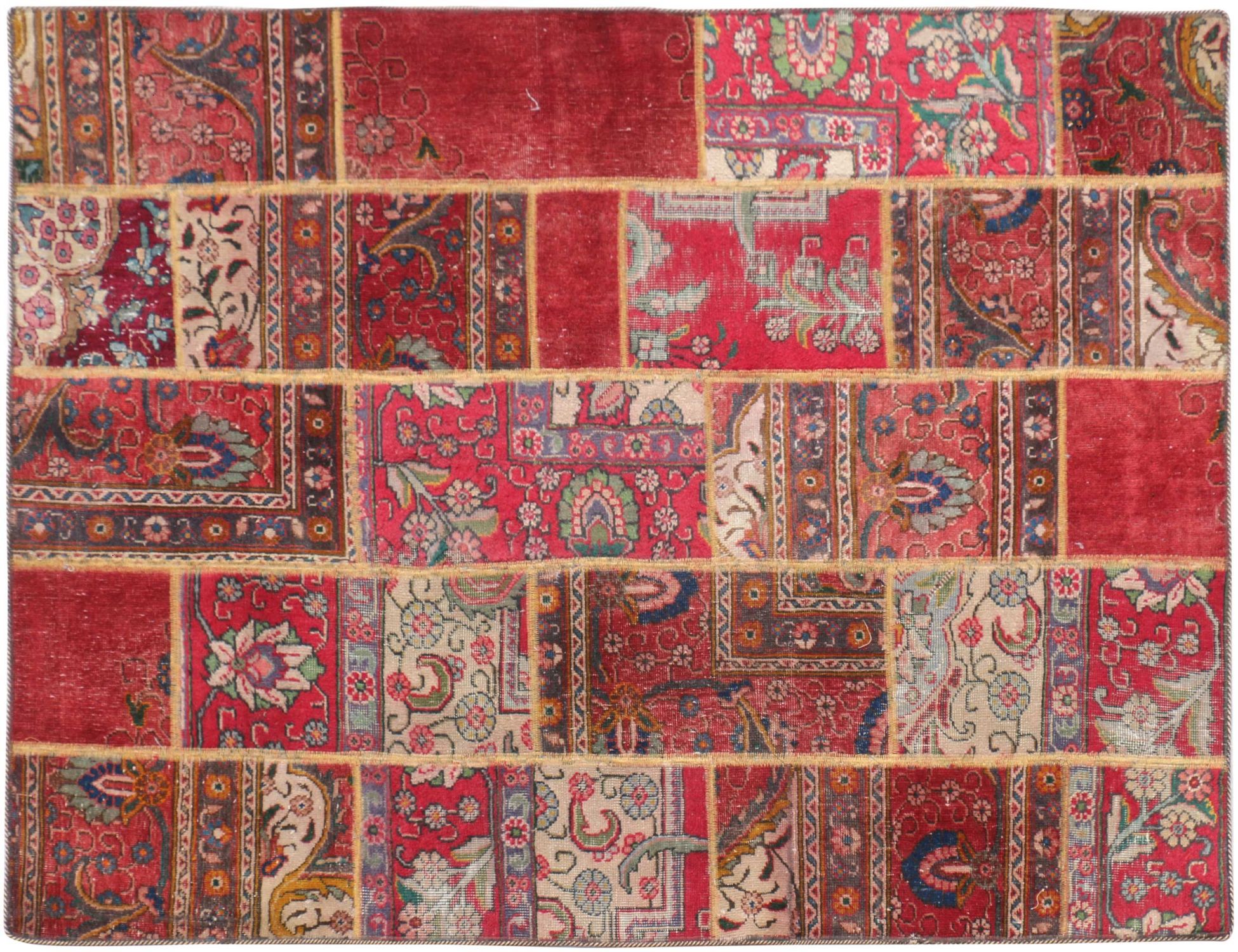 Tappeto Patchwork  rosso <br/>208 x 147 cm