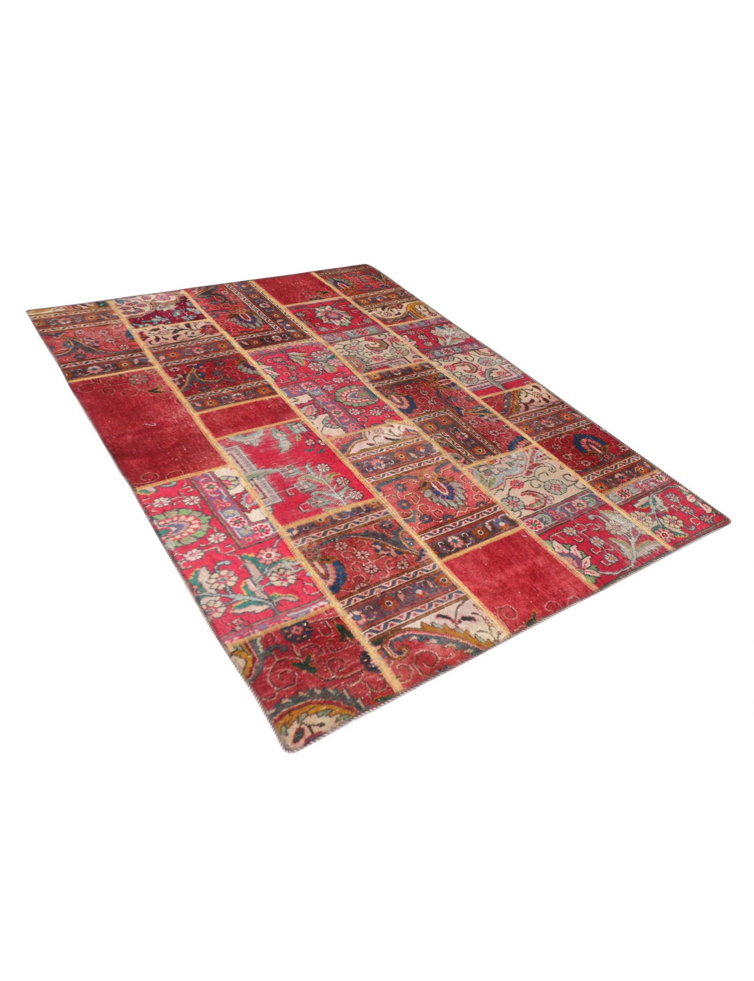 Tappeto Patchwork  rosso <br/>208 x 147 cm