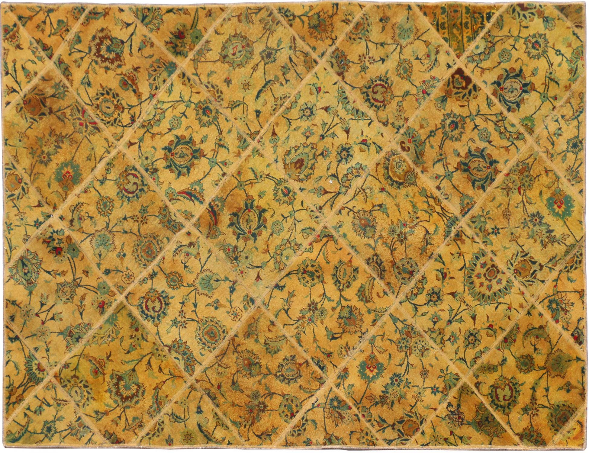 Tappeto Patchwork  giallo <br/>240 x 152 cm