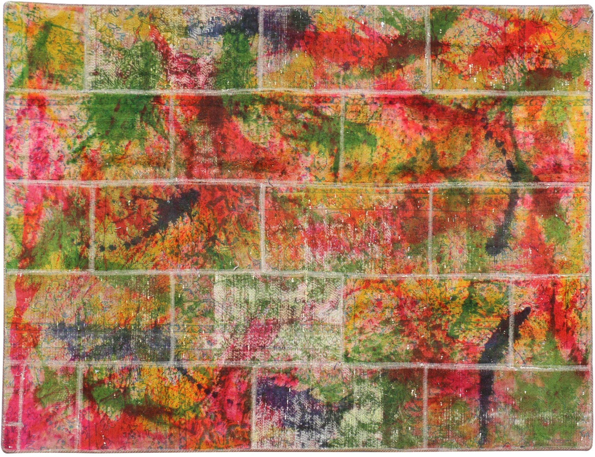 Tappeto Patchwork  multicolore <br/>210 x 150 cm