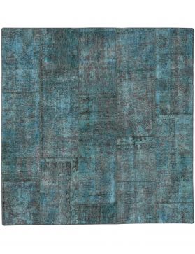 Patchwork Carpet 227 x 203 blue