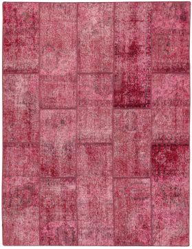 Patchwork Carpet 244 x 176 red 
