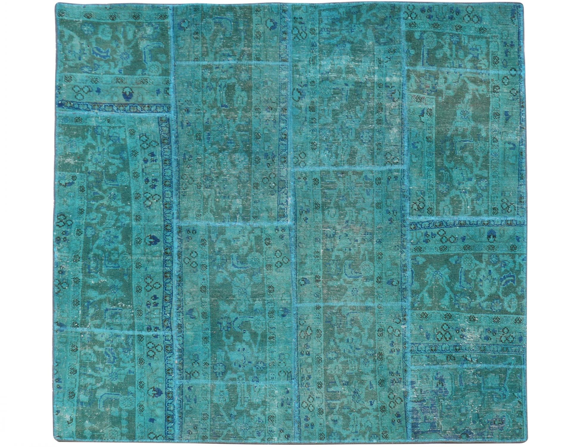 Vintage Teppich  türkis <br/>180 x 180 cm