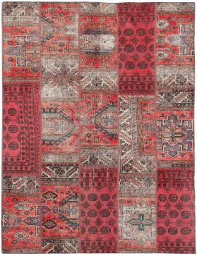 Patchwork Carpet 277 x 173 red 