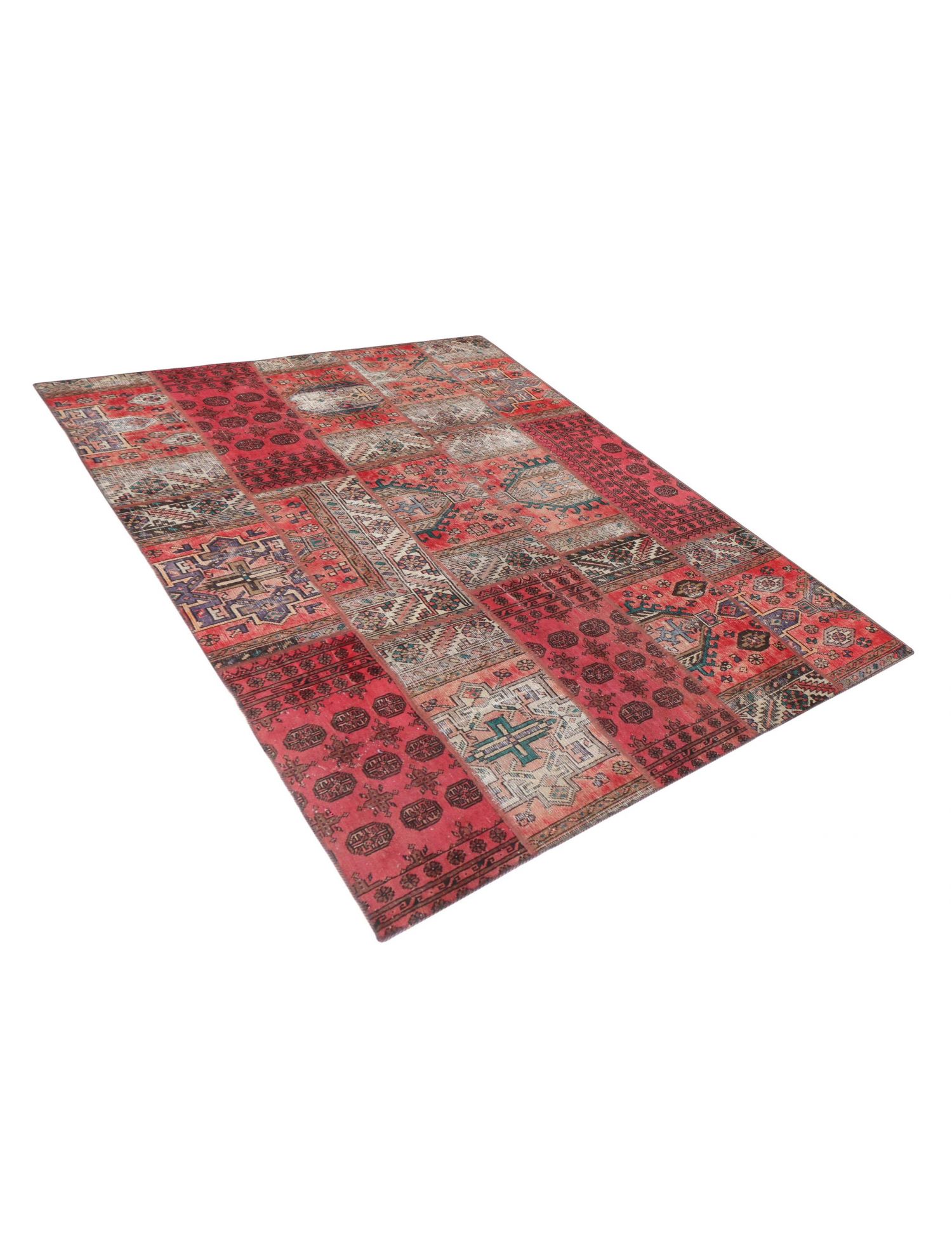 Tappeto Patchwork  rosso <br/>277 x 173 cm