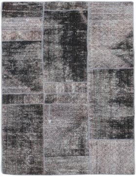 Patchwork Carpet 197 x 119 black