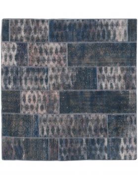Patchwork Carpet 210 x 182 blue
