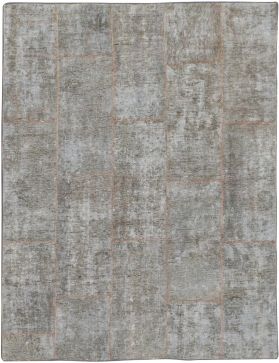 Patchwork teppe 210 x 175 grå