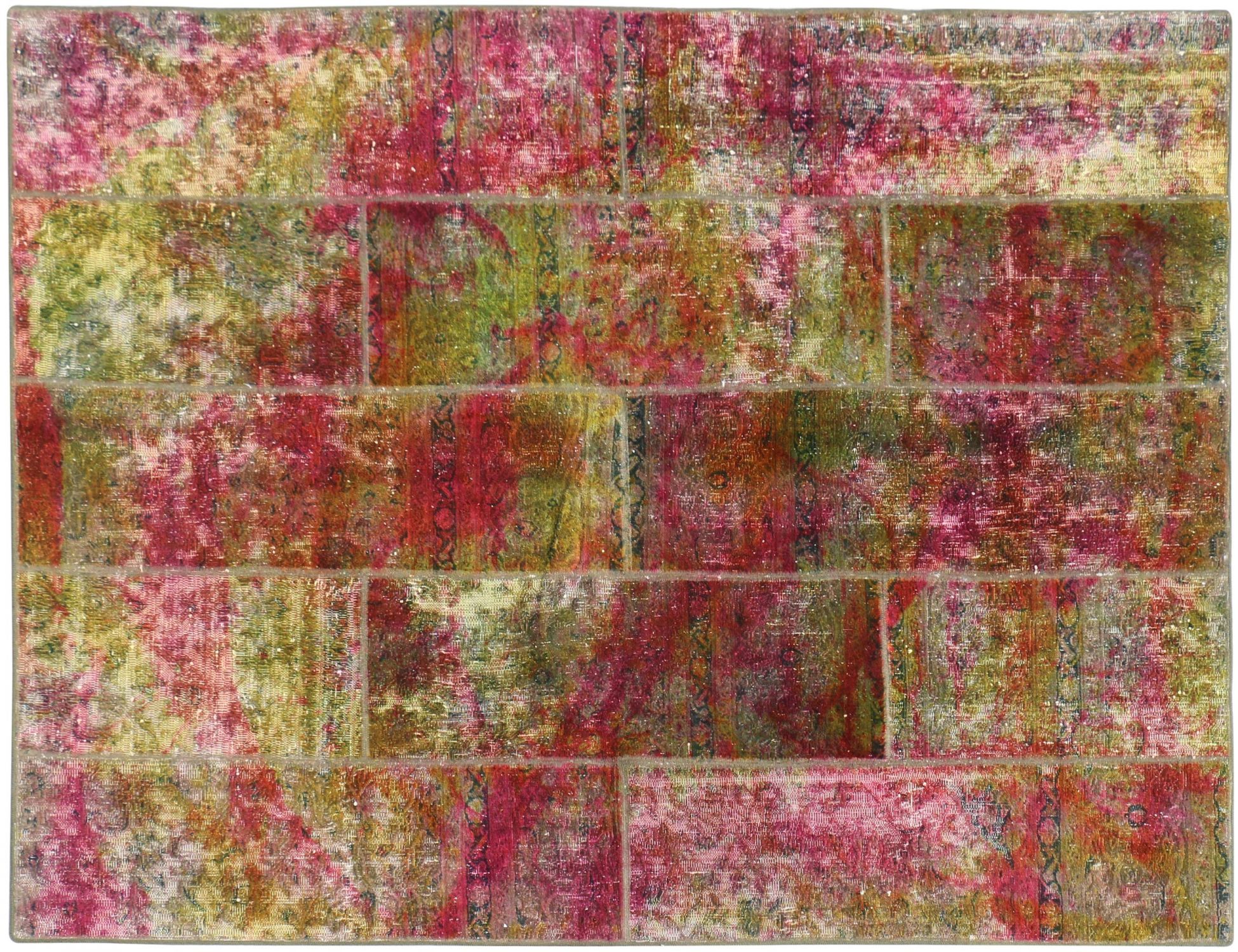 Patchwork Teppich  mehrfarbig <br/>246 x 176 cm