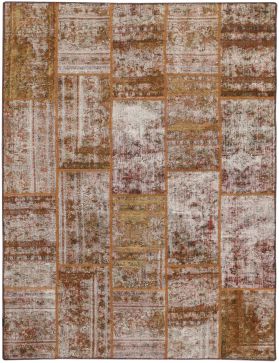 Patchwork Carpet 264 x 170 brown