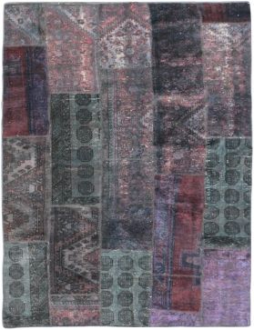 Patchwork Carpet 262 x 170 purple 