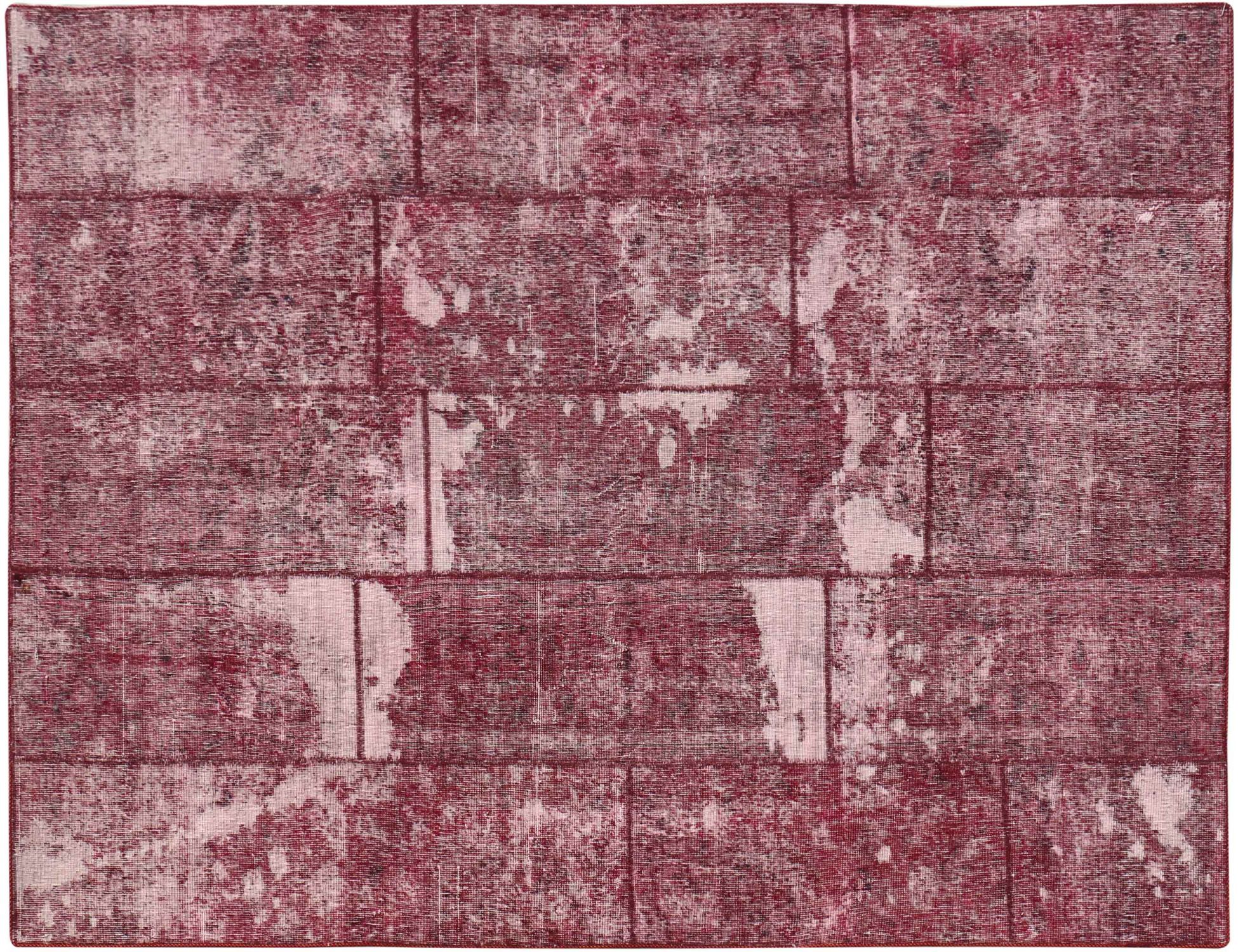 Patchwork Teppich  rot <br/>265 x 178 cm
