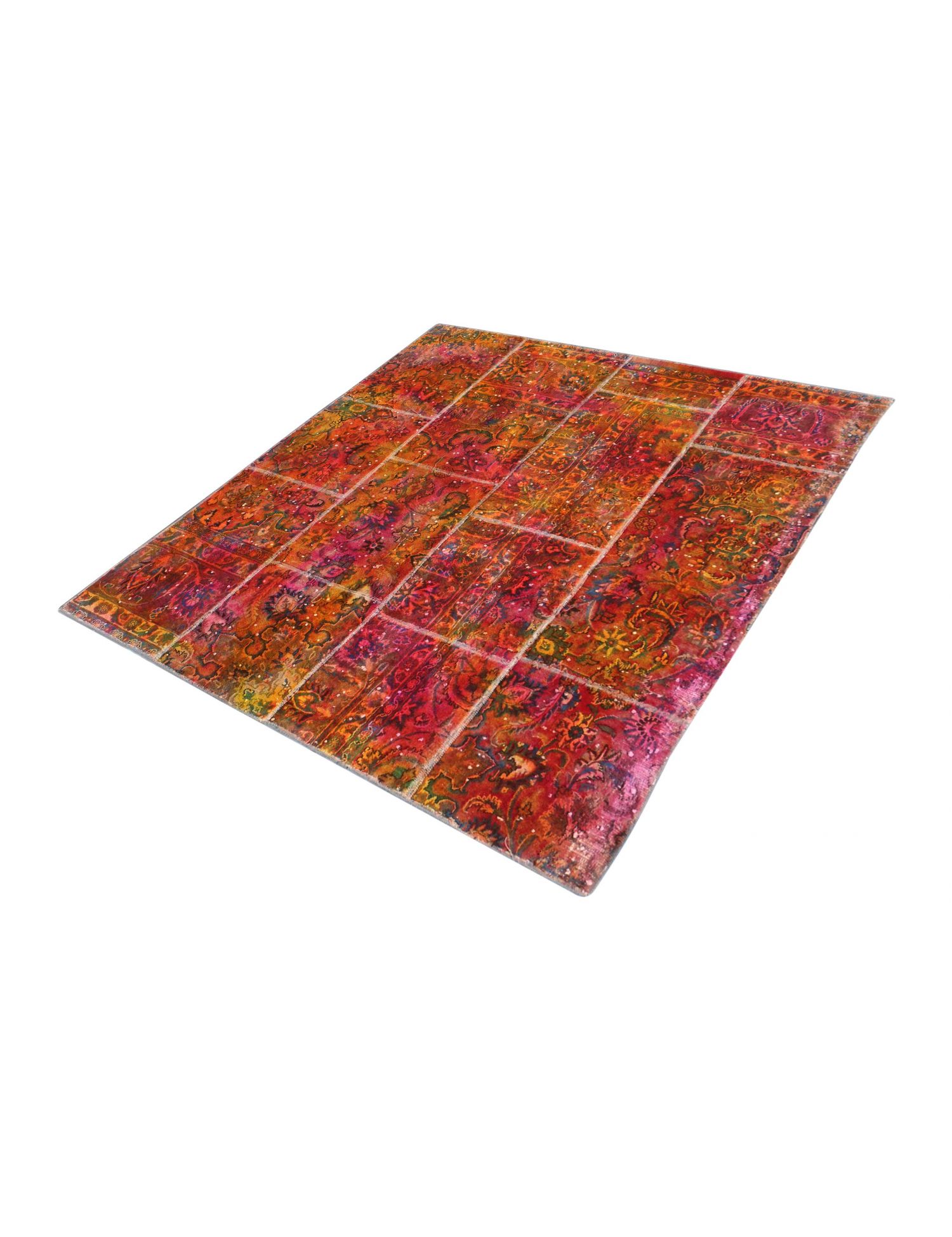 Patchwork Teppich  mehrfarbig <br/>180 x 180 cm