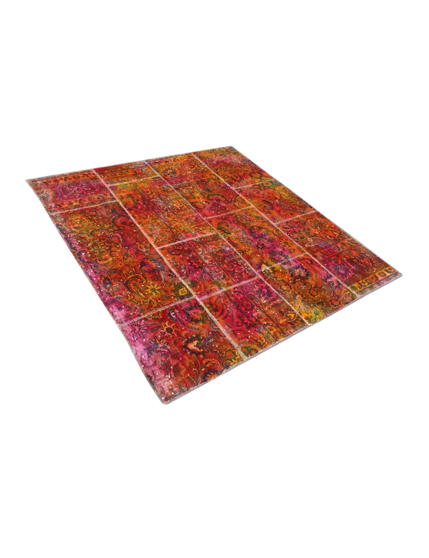 Patchwork Teppich  mehrfarbig <br/>180 x 180 cm