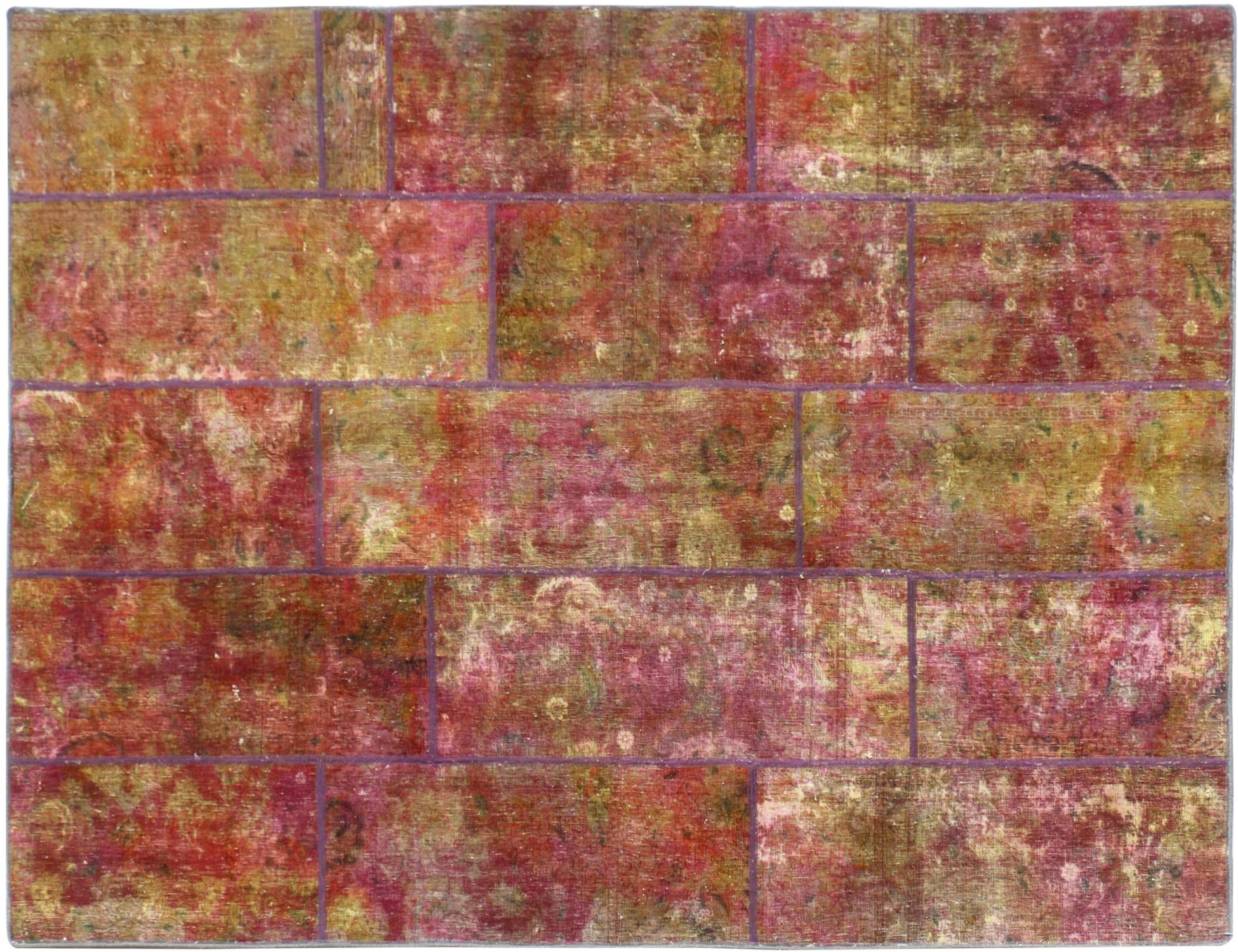 Patchwork Teppich  mehrfarbig <br/>270 x 177 cm