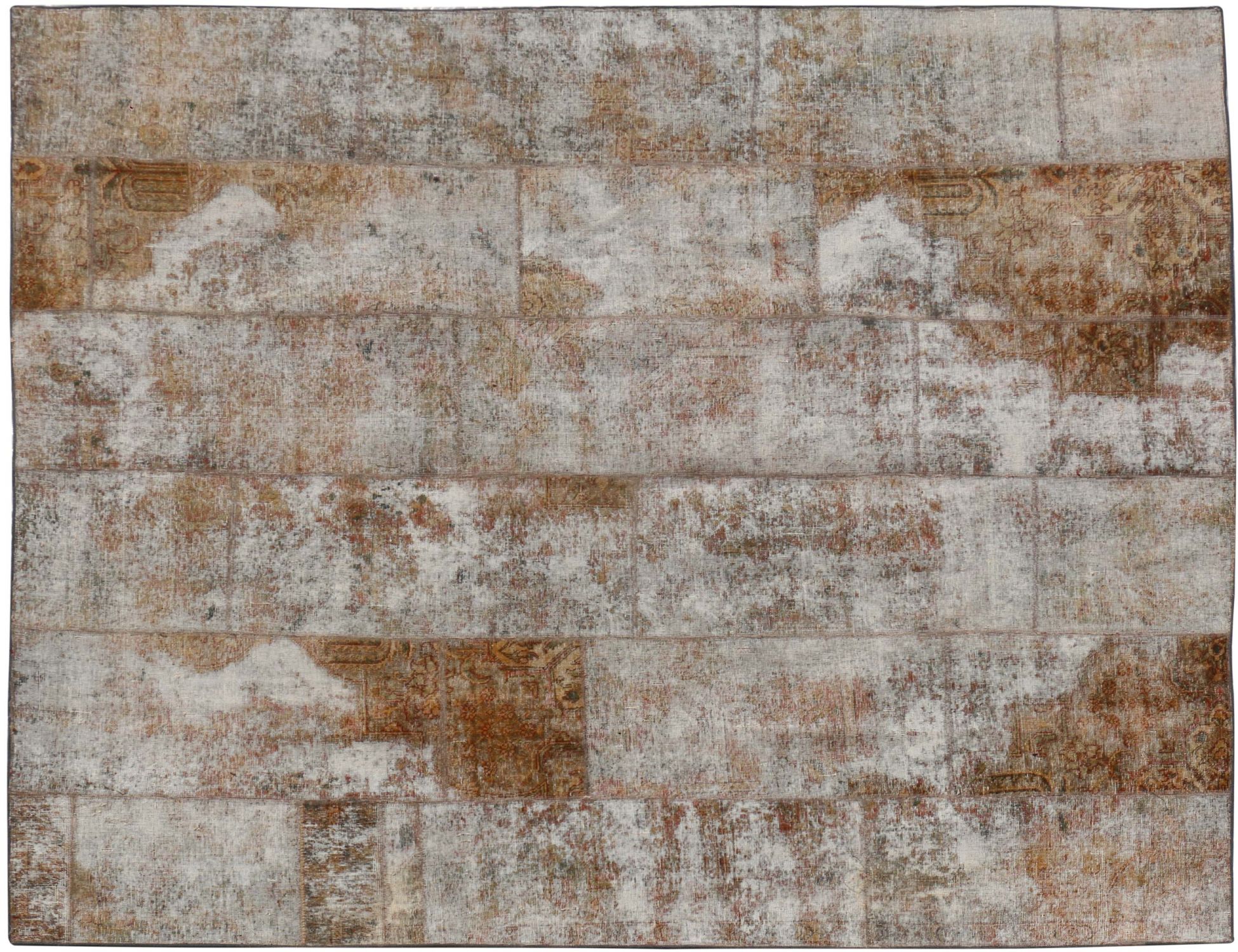 Patchwork Teppich  braun <br/>280 x 240 cm