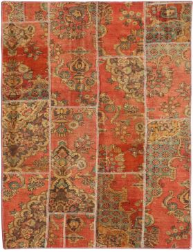 Patchwork Carpet 220 x 140 orange 