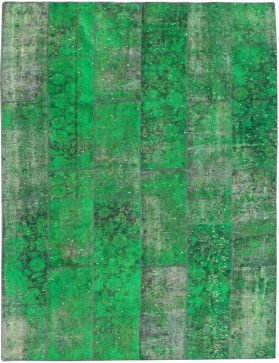 Patchwork tapijt 295 x 240 groen