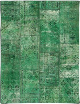 Patchwork Carpet 274 x 182 green 