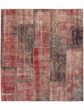 Patchwork Carpet 210 x 200 red 