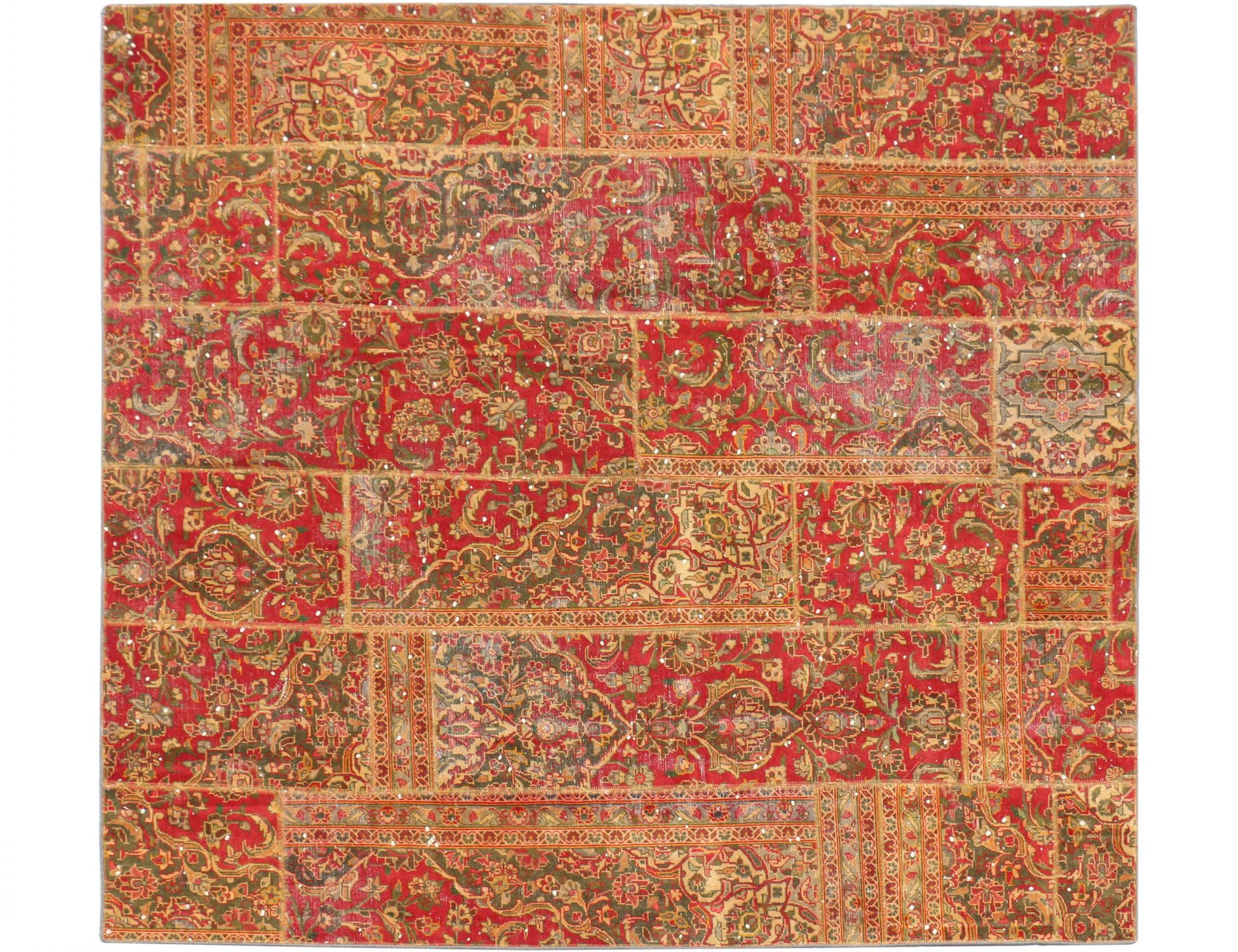 Tappeto Patchwork  rosso <br/>237 x 247 cm