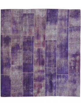 Patchwork Carpet 245 x 213 purple 