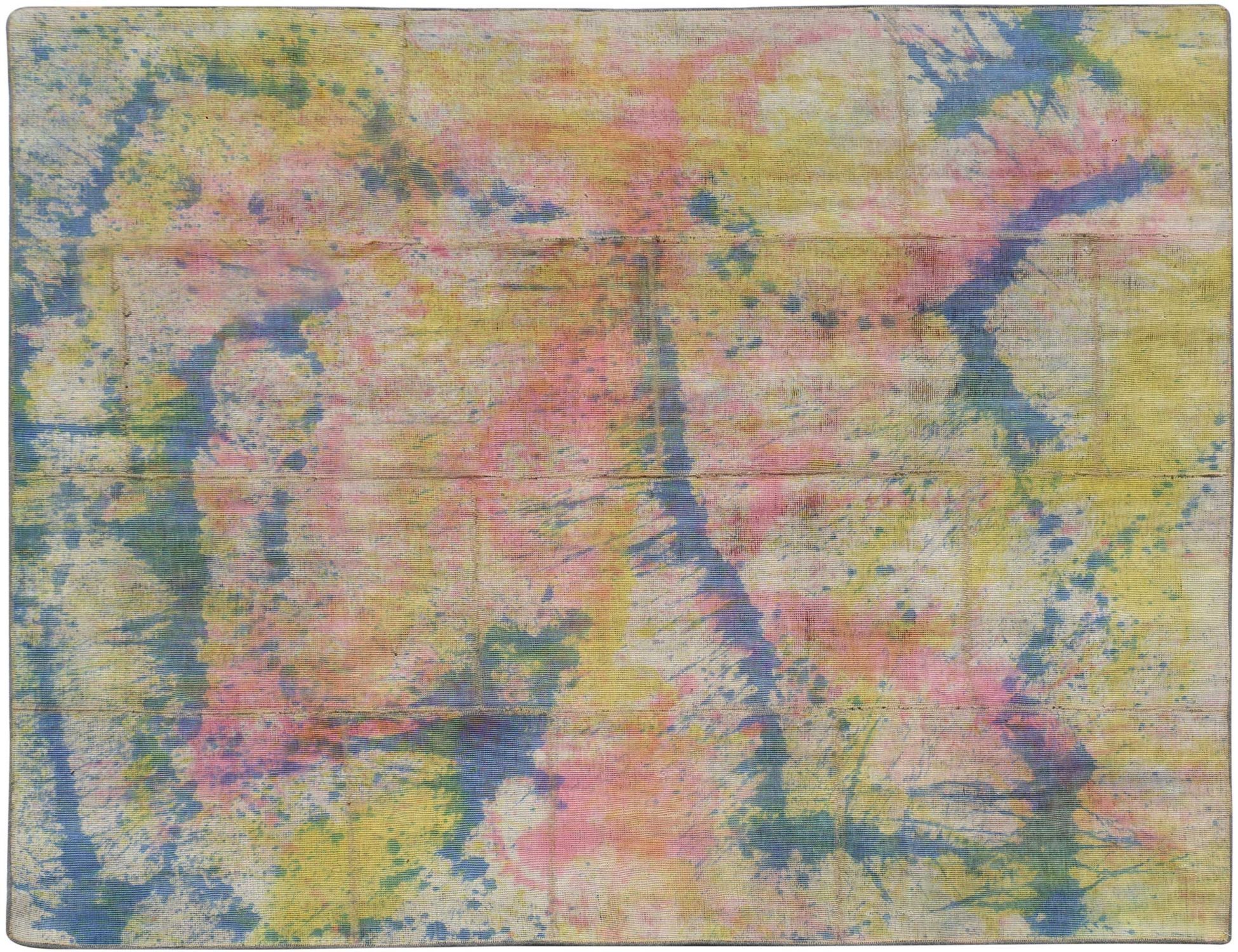 Patchwork Teppich  mehrfarbig <br/>214 x 180 cm