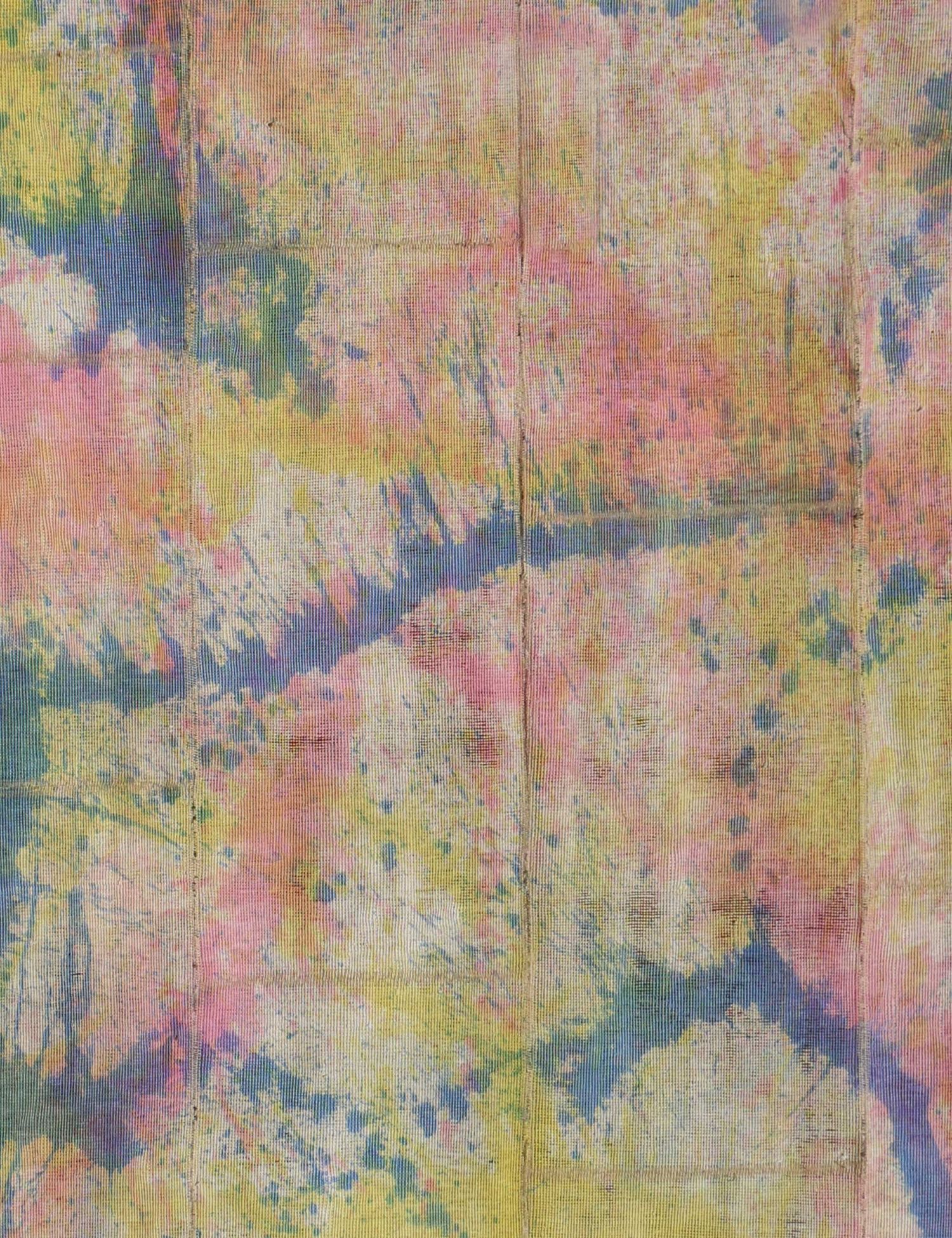 Patchwork Teppich  mehrfarbig <br/>214 x 180 cm
