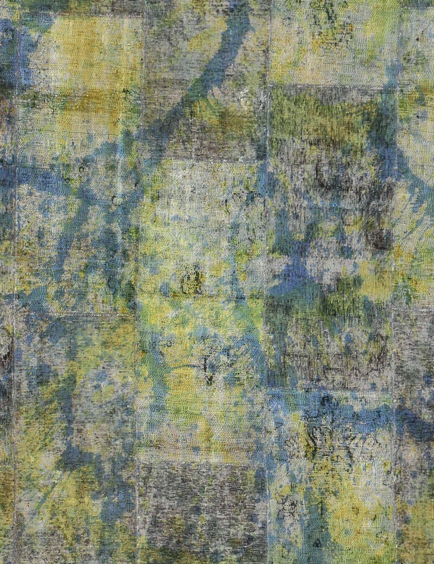 Patchwork  Teppich  grün <br/>250 x 220 cm