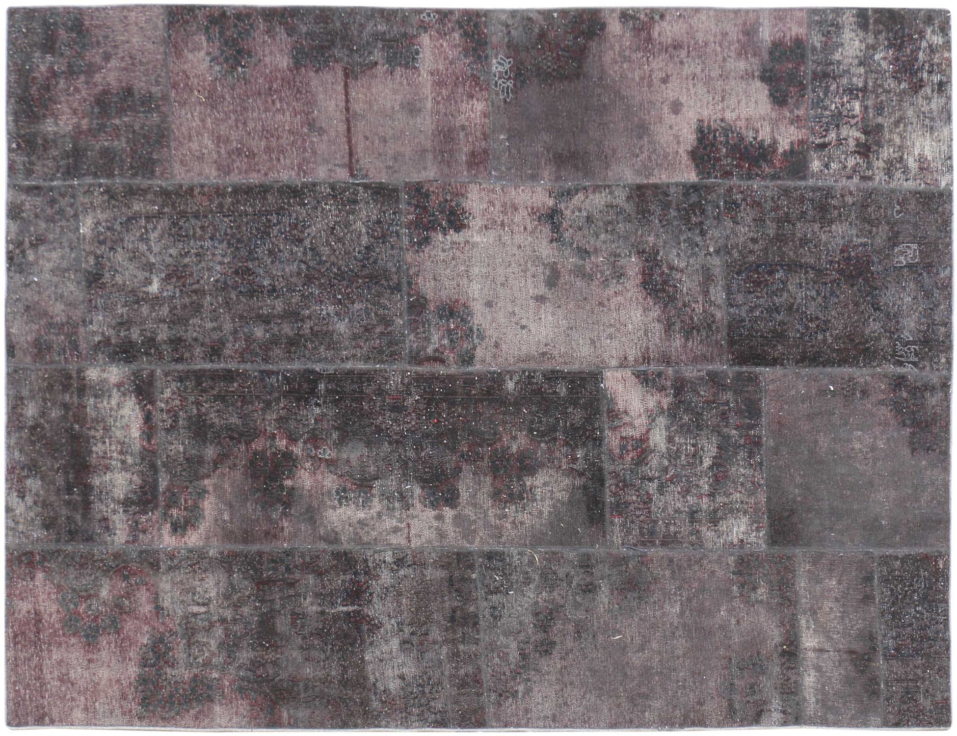 Patchwork Teppich  lila <br/>297 x 197 cm