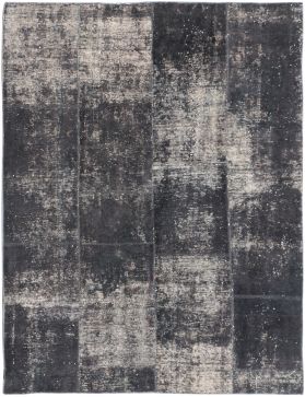 Patchwork teppe 226 x 188 svart