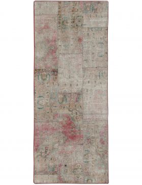 Patchwork Tapijt 200 x 90 beige