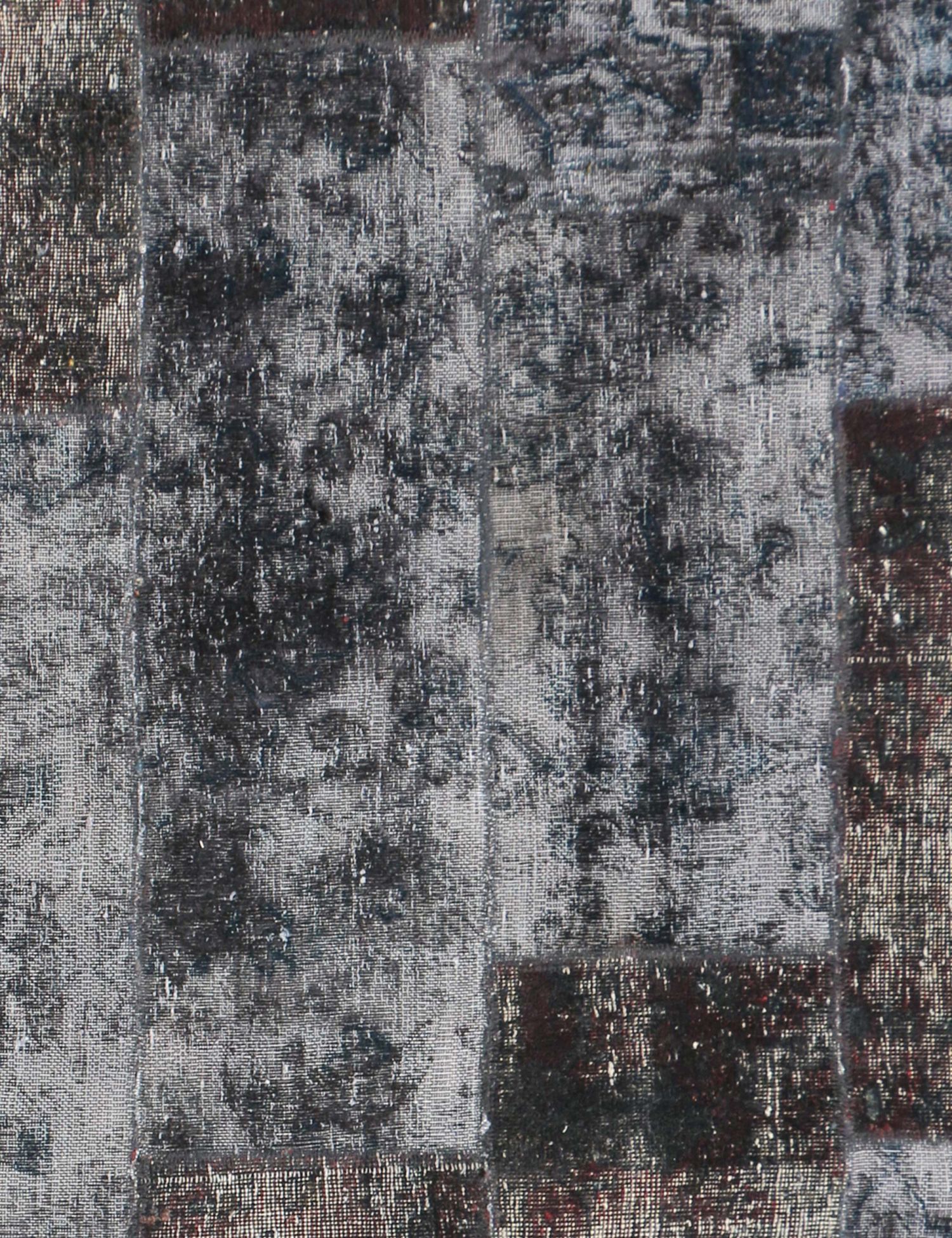 Patchwork Teppich  schwarz <br/>210 x 123 cm