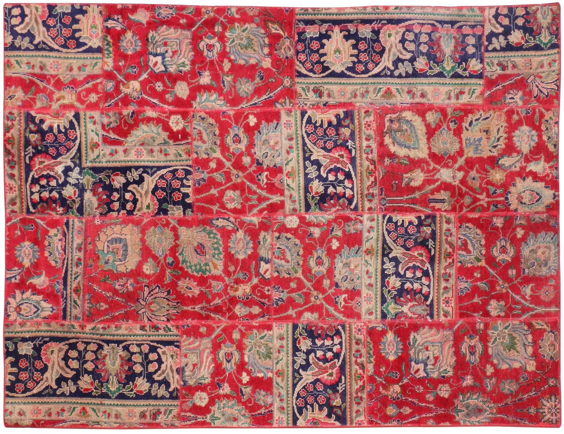 Tappeto Patchwork  rosso <br/>270 x 177 cm