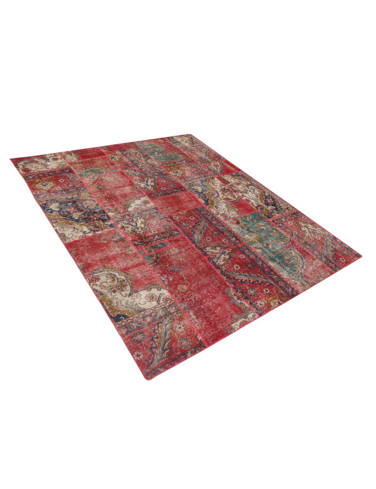 Tappeto Patchwork  rosso <br/>246 x 198 cm